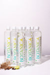 Bottles of Botanica herbal water on a white background